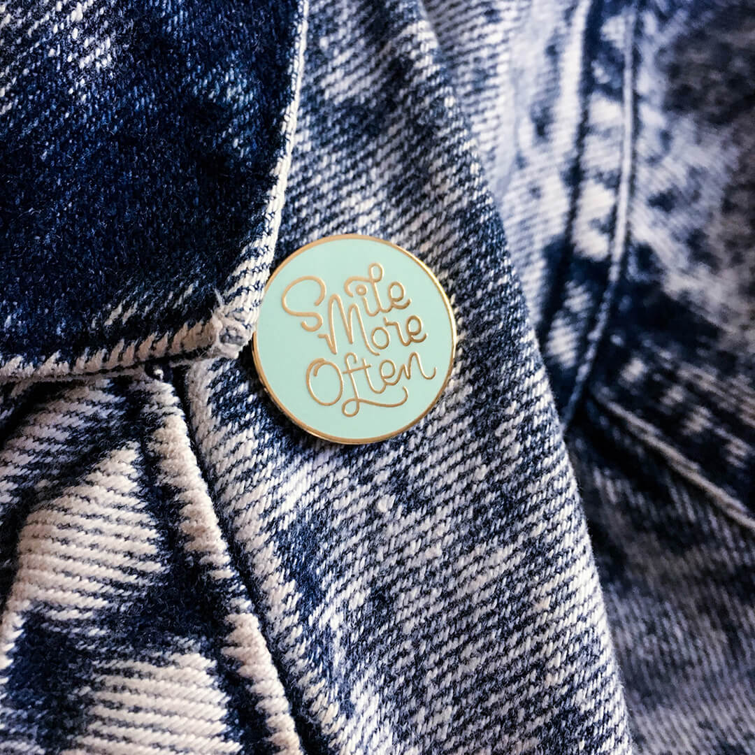 Smile More Often Enamel Pin