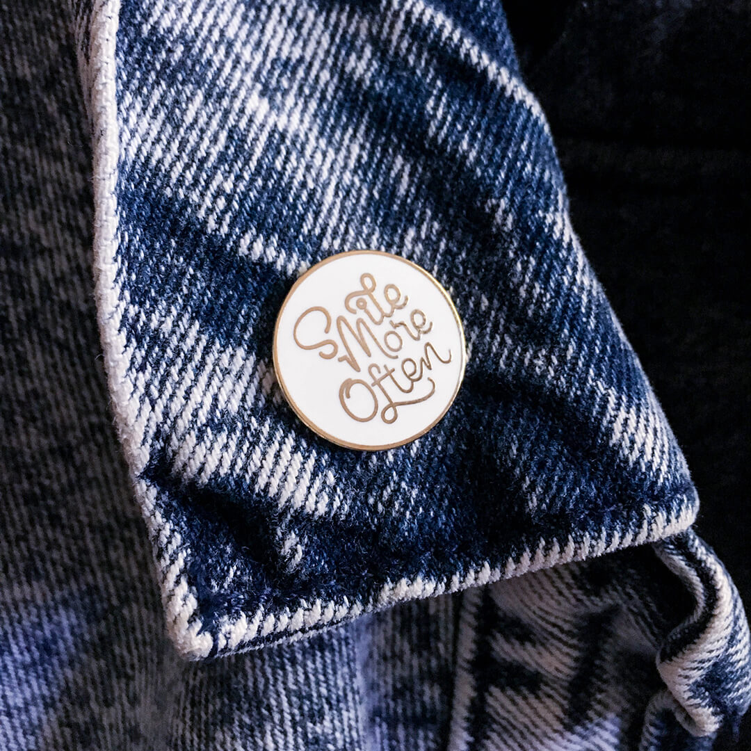 Smile More Often Enamel Pin