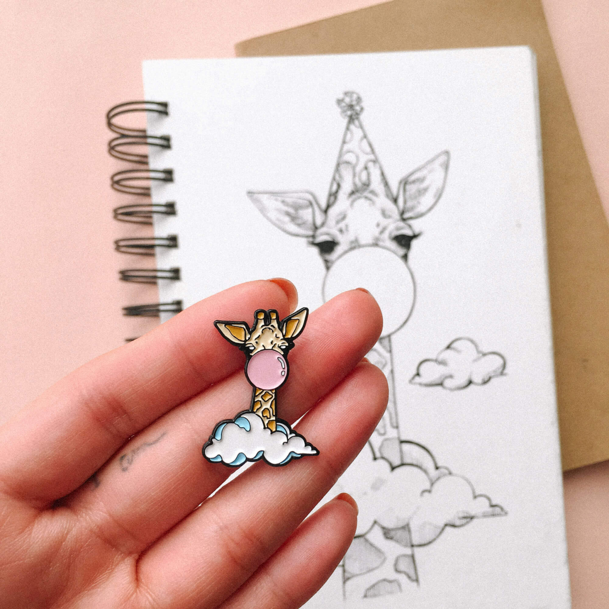 Giraffitude Enamel Pin