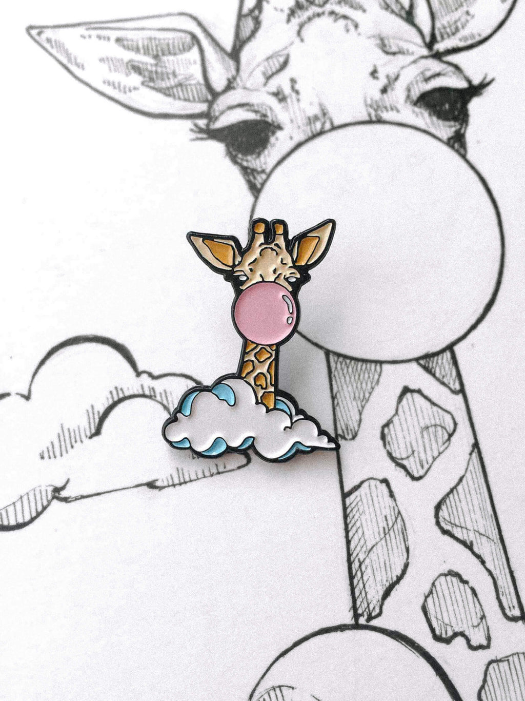 Giraffitude Enamel Pin