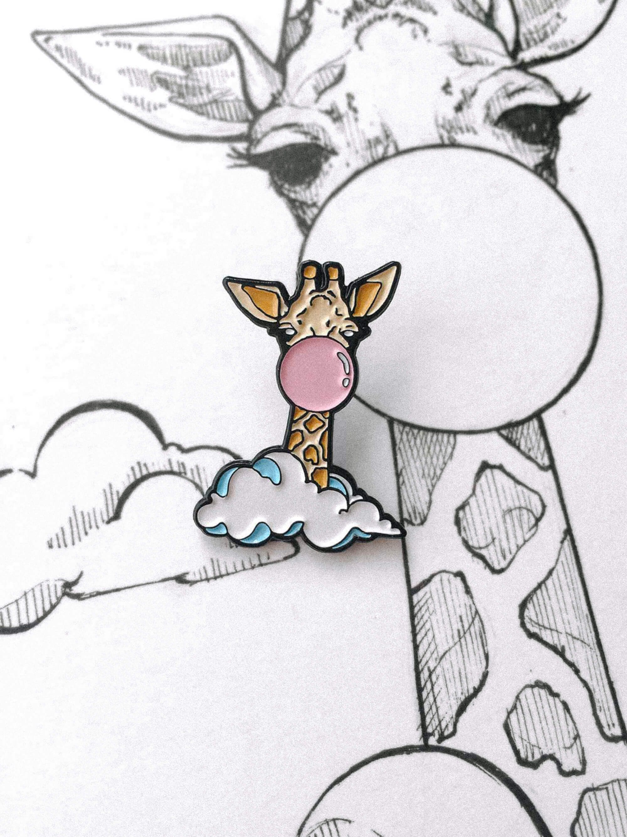 Giraffitude Enamel Pin