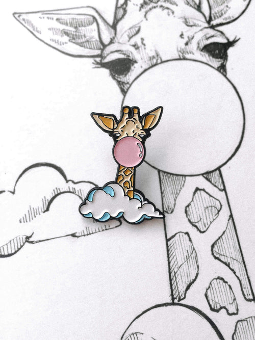 Giraffitude Enamel Pin