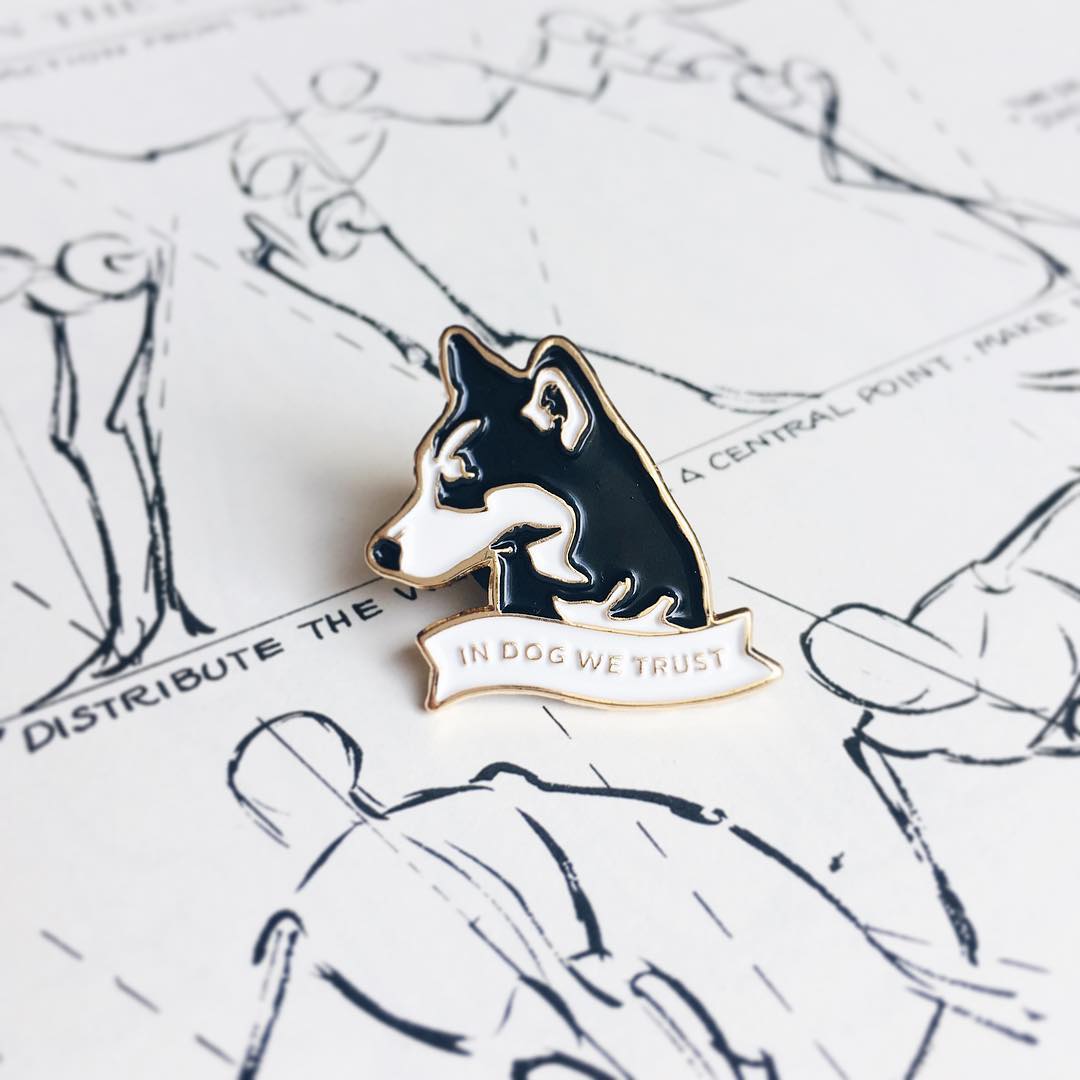 In Dog We Trust Enamel Pin