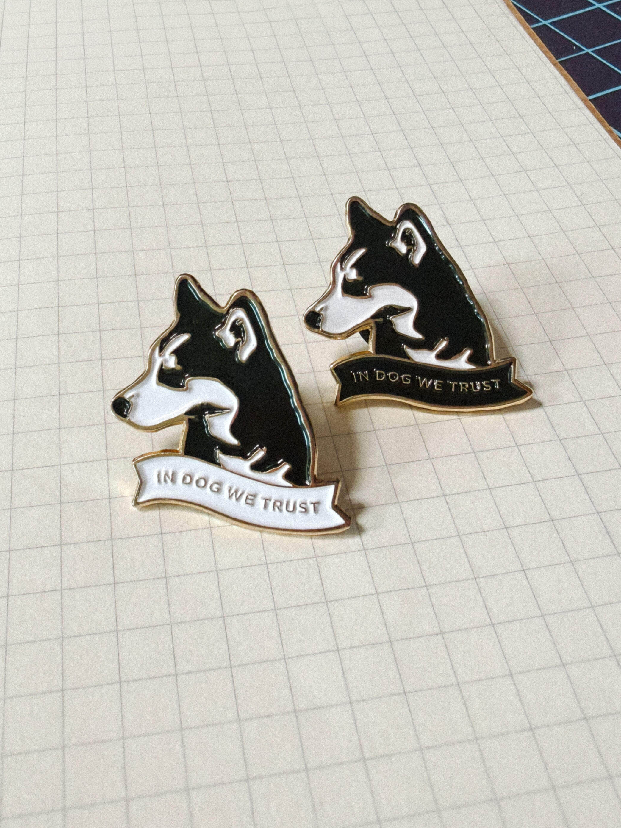 In Dog We Trust Enamel Pin