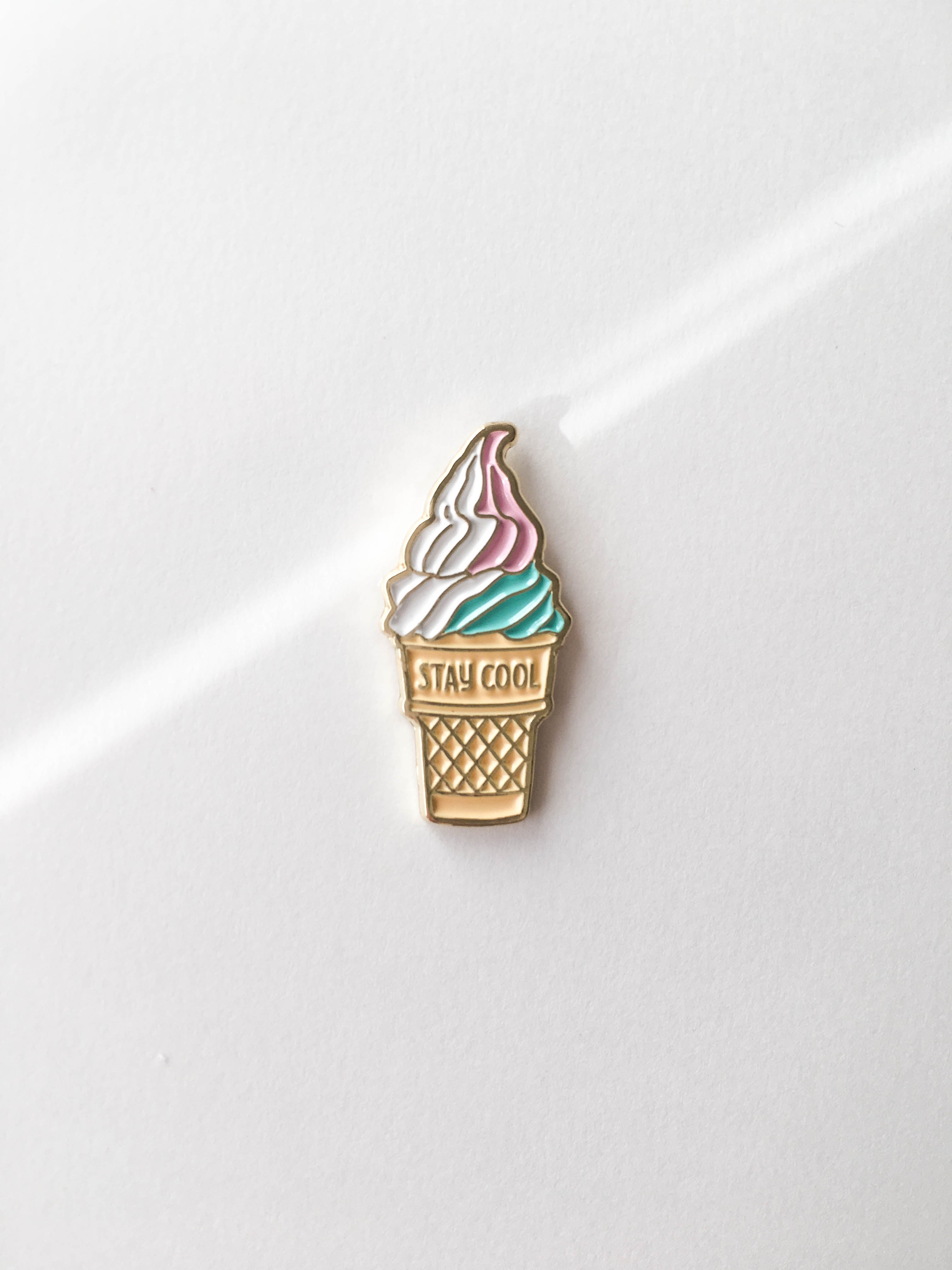 Stay Cool Ice Cream Enamel Pin