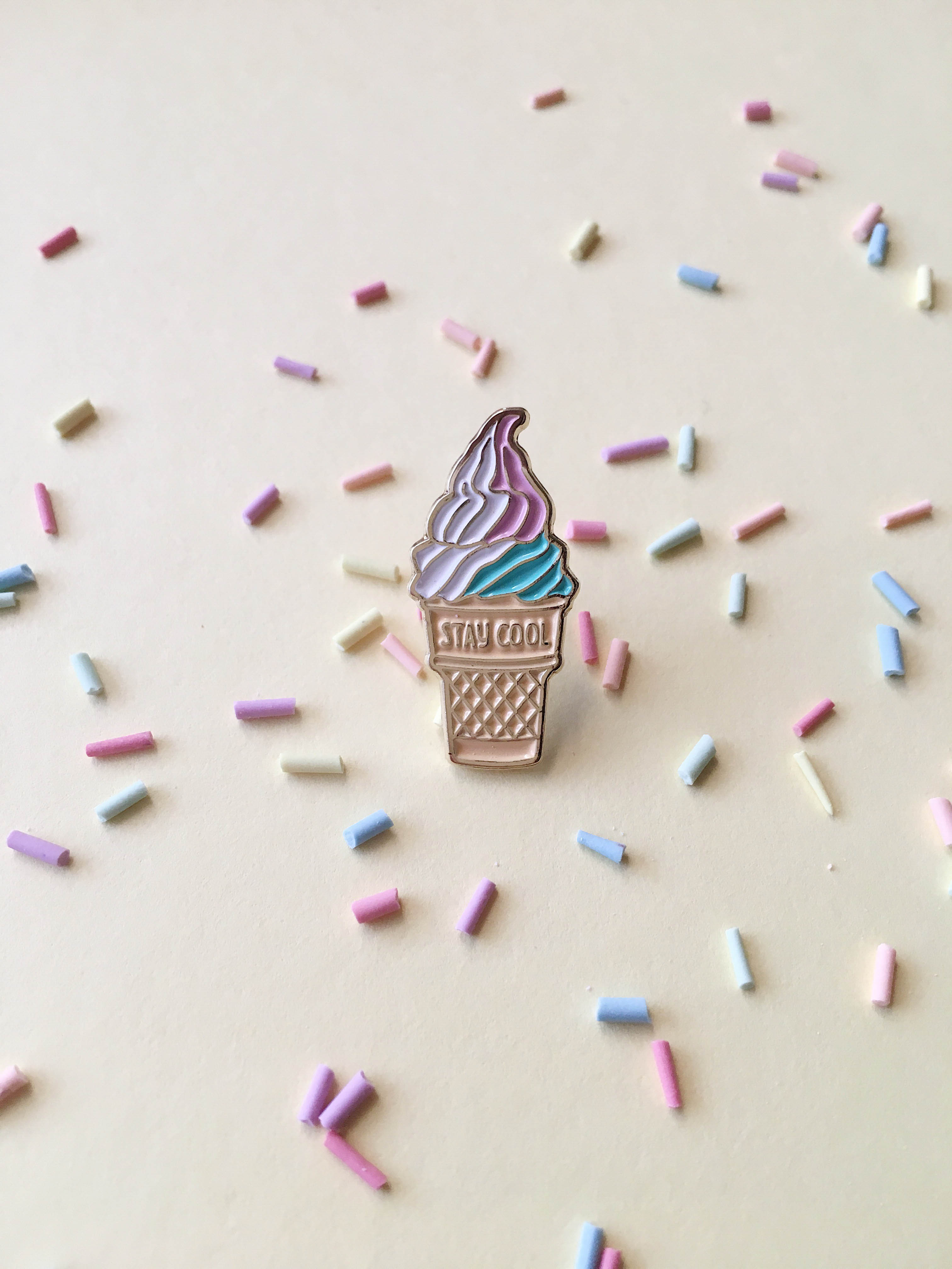 Stay Cool Ice Cream Enamel Pin
