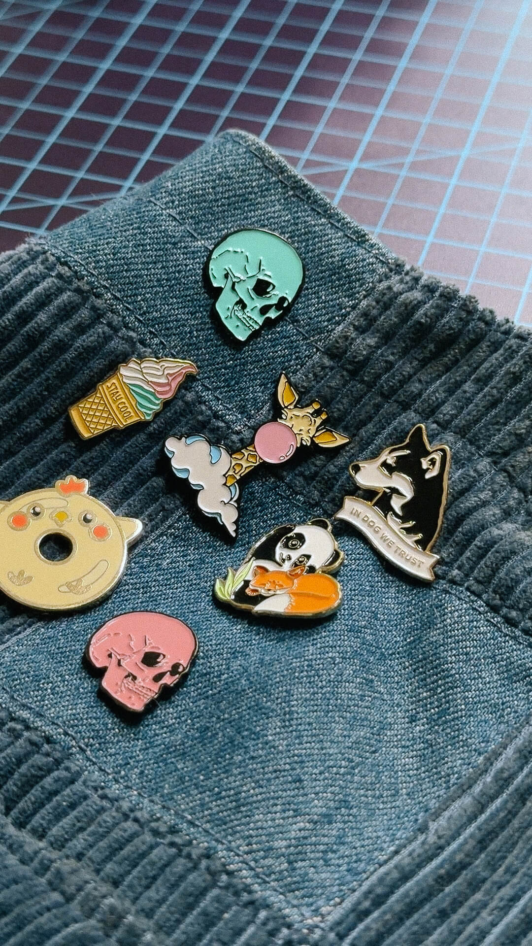 Skull Candy Enamel Pin